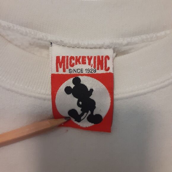 Vtg 90s USA Made Mickey Inc Sweatshirt S Walt Disney World Distressed Crewneck - Picture 3 of 11
